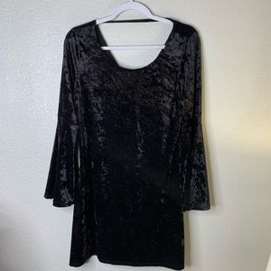 Black velvet LS dress